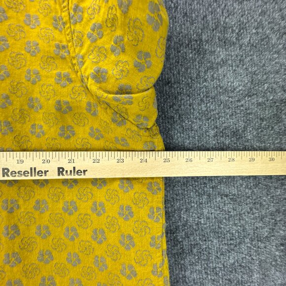 Baird McNutt Murano Shirt Mens Extra Large Linen‎ Blend Button Up Mustard Yellow - Picture 14 of 14